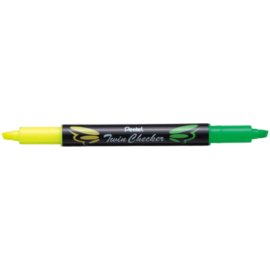 Pentel Twin Color Tip Highlighter-Yellow/Light Green image