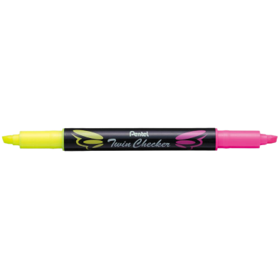 Pentel Twin Color Tip Highlighter-Yellow/Pink image