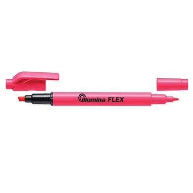 Pentel Twin Tip Illumina Flex Highlighter Flexible Chiset and Fine Tip - Pink image