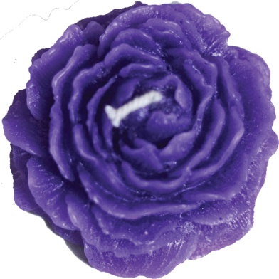 Peony Flower Sandalwood Fragrance Candle - Lavender Colour image