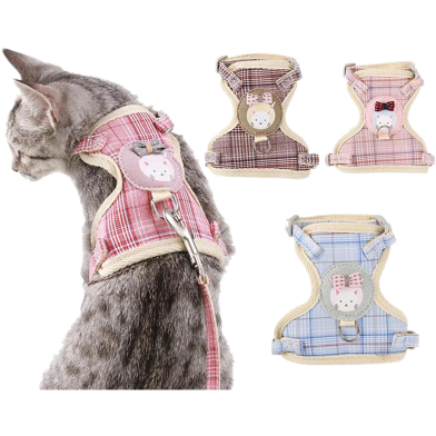 Pet Cat Adjustable Denim Hranness image