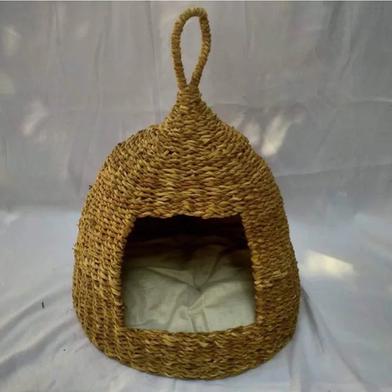Pet Cat Wicker Hanging House Round Shaped image
