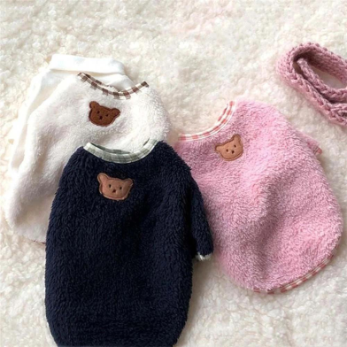 Pet Cat and Dog Coral Fleece Warm Clothes Sweater Coat Winter Soft Vest Apparel image