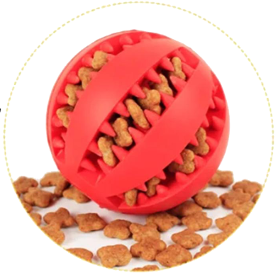 Pet Dog Toy Teeth Clean Rubber Balls for Small Large Dogs Puppy Cat Chewing Toys image