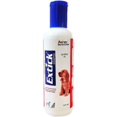 Pet Mankind Extick Anti Tick And Flea Shampoo For Dogs And Cats 200 ML image