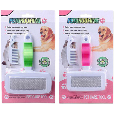 Pet Sheedding Grooming Comb Brush For Dogs and Cats image
