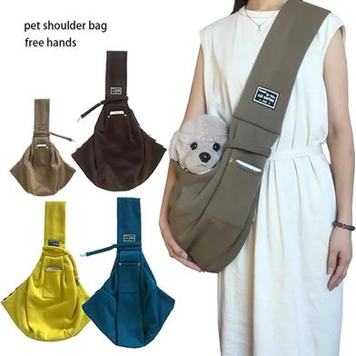 Pet Shoulder Bag,Small Pet Sling Carrier-Hands Free Pet Bag Tote Bag For Outdoor Trave, Suitable For Pets Within 5 Kg image