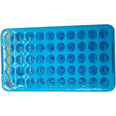 Pet story Multi-functional Test Tube Rack Centrifugal Tube Rack Can Be Inverted Aperture 18Mm 50-Well Laboratory Supplies 50 holes/Random image
