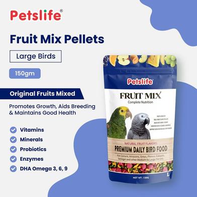 Petslife Fruit Mix Pallets for Amazon and Gray Parrots 150gm image