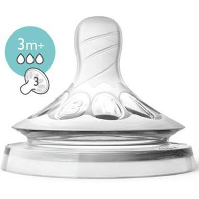 Philips Avent Natural Teat, 3m Set of 2 (Medium Flow) image