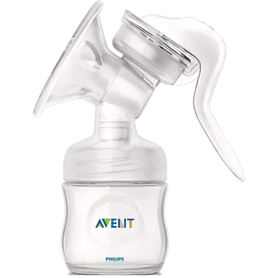 Philips Avent SCF330/20 BPA Free Comfort Manual Breast Pump, soft petal shape massage cushions for easy expression image