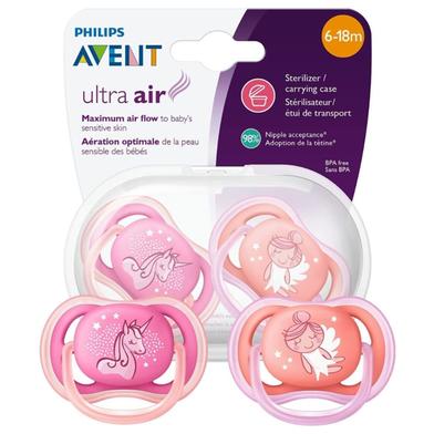 Philips Avent Ultra Air Pacifier 2Pcs - BPA-Free Dummy for Babies From 6-18 Months image