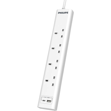 Philips Chp4141wa Slash 89 Power Multiplier 4 Way Extension Socket With 2 Usb Port image