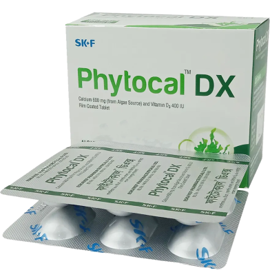 Phytocal DX600 mg Plus 400 IU 6's Strip Tablet image