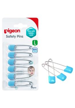 Pigeon Safety Pin (L) 6PCS-Card (Color may vary) (Blue) image