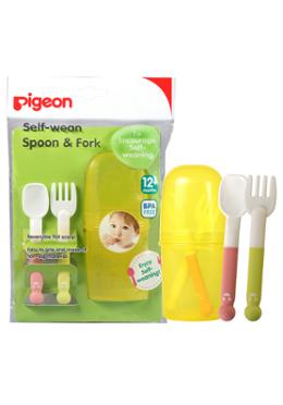 Pigeon Self-wean Spoon and Fork image