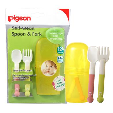 Pigeon Self-wean Spoon and Fork image