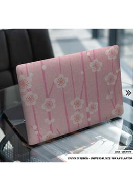 DDecorator Pink Flower Pattern Floral Design Laptop Sticker image