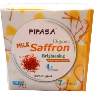 Pipasa Organic Milk Saffron Whitening Night Face Solution Face Pack 150 gm image