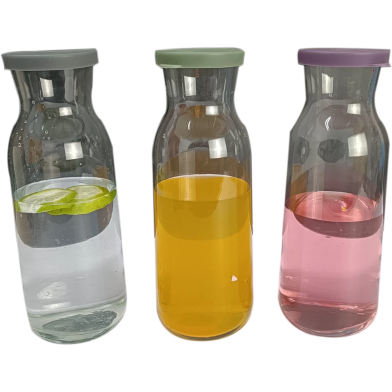 Glass Pitcher W/Black Lid 1200 ml- 1 Pcs image