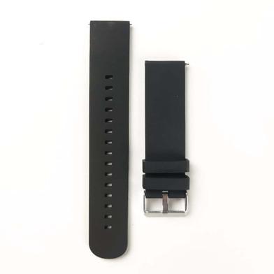 Plain Silicone Watch Strap – Black Color - 22MM image