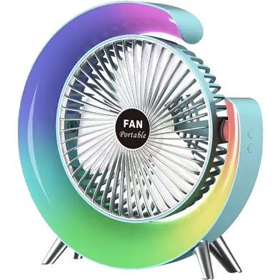 Plastic 3 Colourful Desktop Fan image