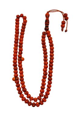Plastic Beads Tasbih (তাসবীহ) - 102 Dana (Brown Red) image