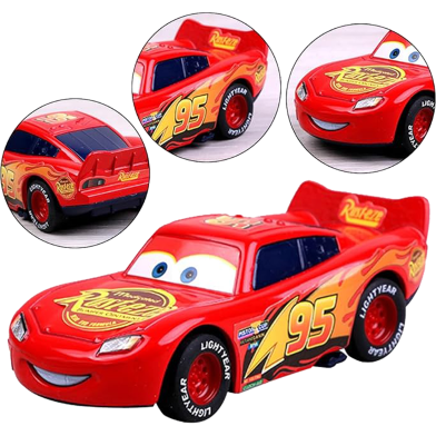 Plastic Car Pull And Go Set Pack Of 4 Toy For Kids image