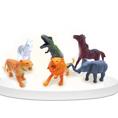 Plastic Mini Jungle Wild Animals Toys Set For Kids 6 Pcs(animal_set_647_china) image