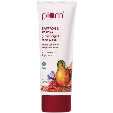 Plum Saffron and Papaya Glow Bright Face Wash - 100ml image