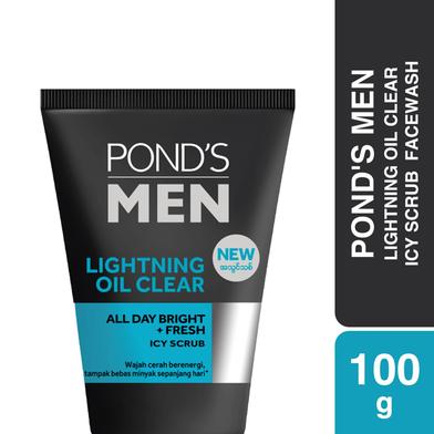 Ponds Men Facewash Lightning Oil Clear 100 Gm image