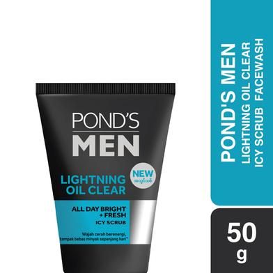 Ponds Men Facewash Lightning Oil Clear 50gm image