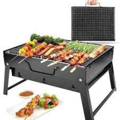 Portable Barbecue Machine BBQ Big Size - 14 Inch Black image