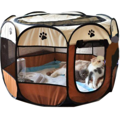 Portable Folding Pet Tent House For Dog and Cat image