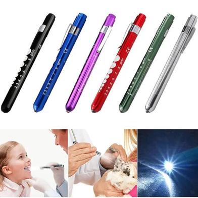 Portable LED Flashlight Work Light Medical First Aid Pen Light Torch Lamp With Pupil Gauge Measurements Doctor Nurse Diagnosis image