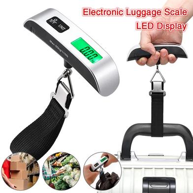 Portable Scale Digital LCD Display 110lb/50kg Electronic Luggage Hanging Suitcase Travel Weighs Baggage Bag Weight Balance 1pcs image