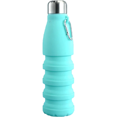 Portable Silicone Bottle Retractable Folding Drinking Carabiner Large Capacity-550ML image