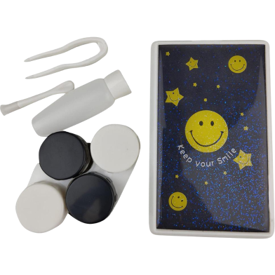 Portable travel Contact Lens Storage Kit with Tweezer, Applicator, Mirror and Solution Bottle. Double Travel Kit Box For All Kind Of Contact Lens. image