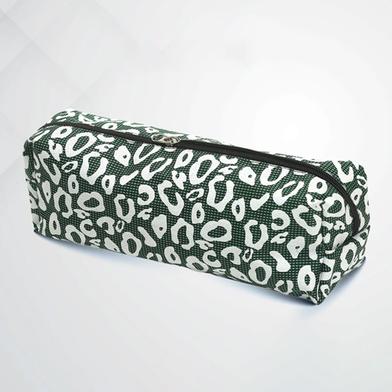 Pouch Bag Green And White 9x4 Inch image