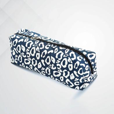 Pouch Bag White And Blue 9x4 Inch image