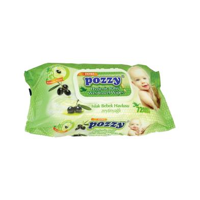 Pozzy Baby Wet Towel Wipes -72 pcs image