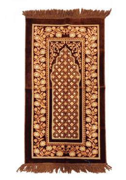 Masjid Comfort Jaynamaz for Prayer -Dark Brown (Any design) image