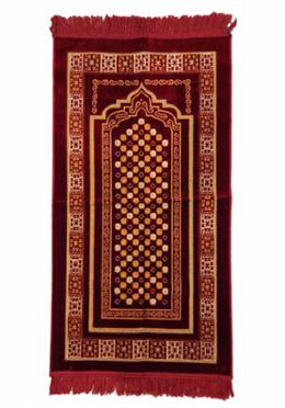 Masjid Comfort Jaynamaz for Prayer - Dark Maroon (Any design) image