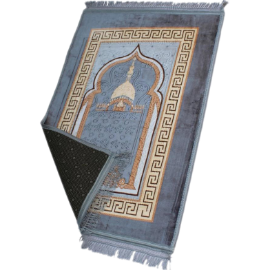 Prayer Rug Double Plush Large and Wide Multi-Color Velvet Zaynamaz image