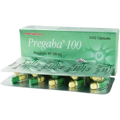 Pregaba 100 mg Capsule 10'S Strip image