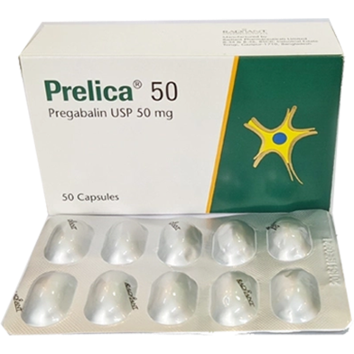 Prelica 50 mg 10's Strip image