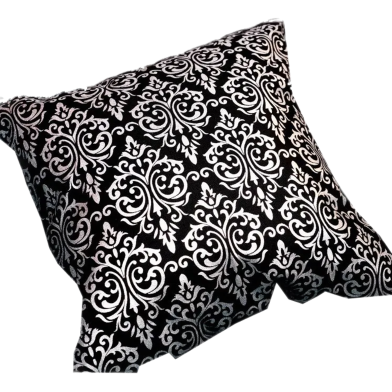 Premium Cotton Cushion Cover Silver Sparkle 20x12 Inch image
