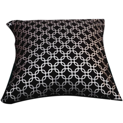 Premium Cotton Cushion Cover Silver Sparkle 14x14 Inch image