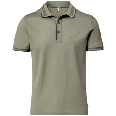 Premium Double PK Cotton Polo - Laurel Oak image