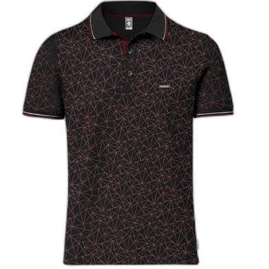 Premium Elite Edition Double PK Cotton Polo - Black image